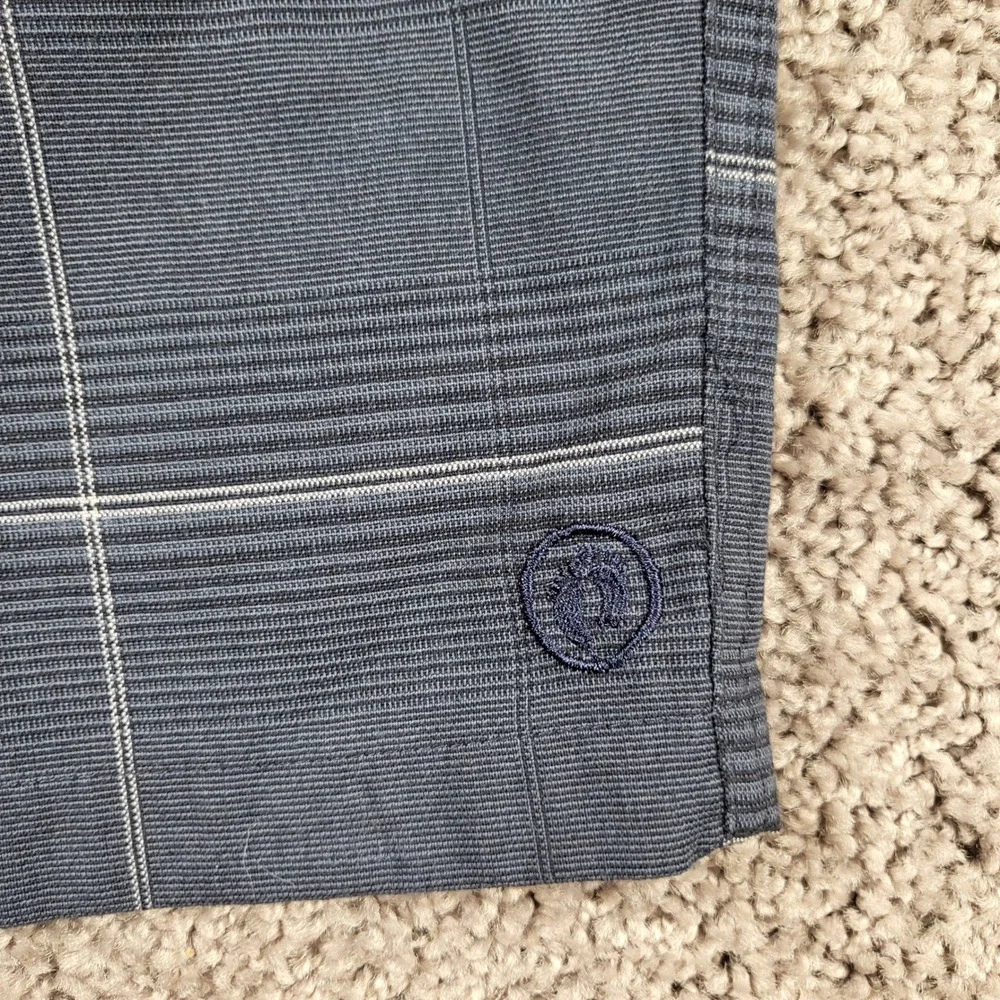 Hang Ten Mens Navy Plaid Hybrid Shorts Size 38 Performance‎ Stretch A1038017PS
